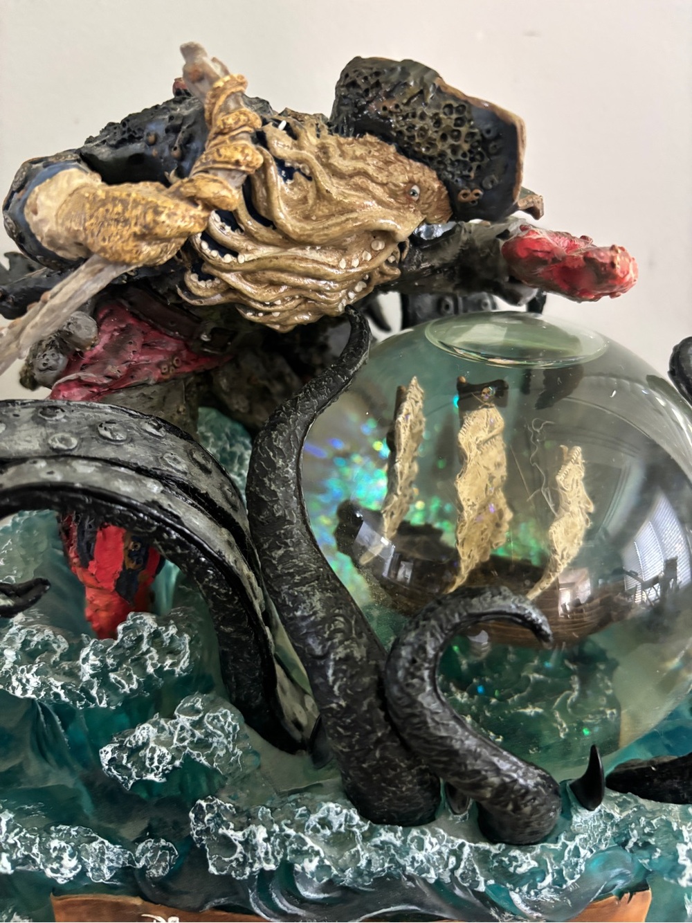 Disney Pirates of the Caribbean Teal and Black Tentacle Snow Globe - Picture 3 of 11
